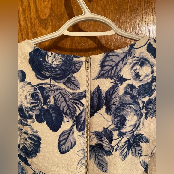 Cute A-Line Floral Dress With Elegant Neckline - Picture 5 of 6